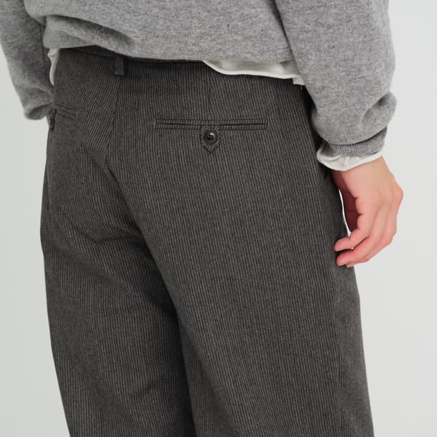 Sea salt 스트라이프 울 팬츠 (차콜)