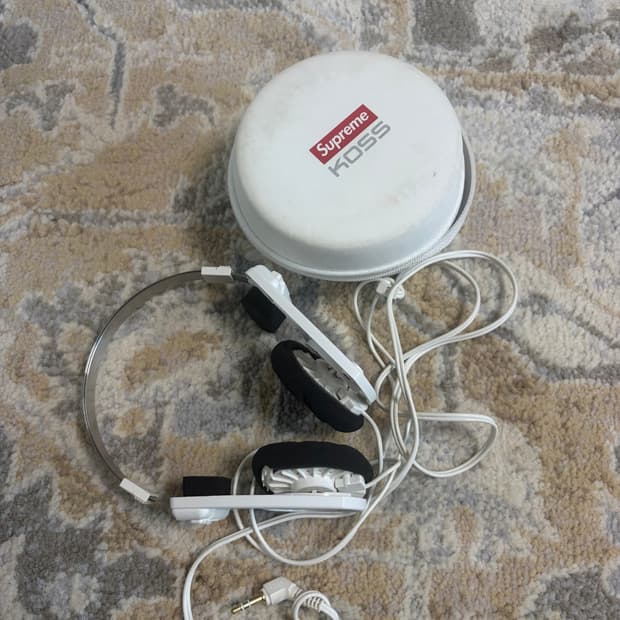 Supreme x Koss portapro headphones white