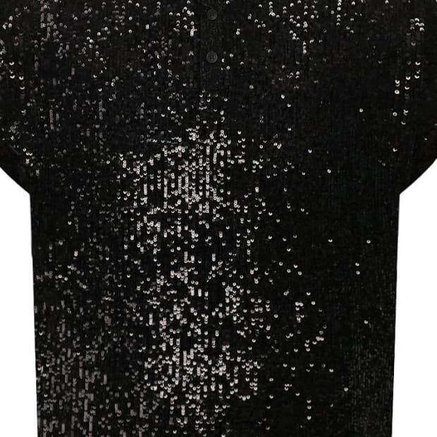 Saint Laurent mens Sequins S/S Polo Shir