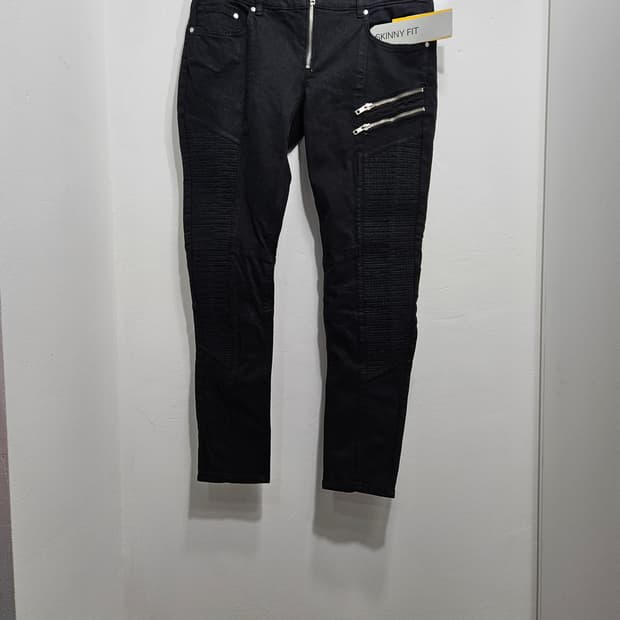 H&M 블랙 바이커 스키니진