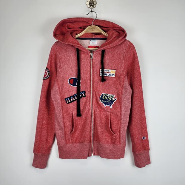 X GIRL×Champion 후드집업