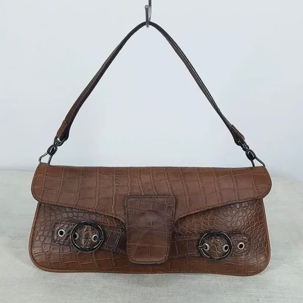 갸루 빈티지 버클 레더 숄더백