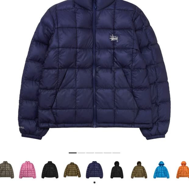 스투시 미드웨이트 푸퍼 아이리스 m