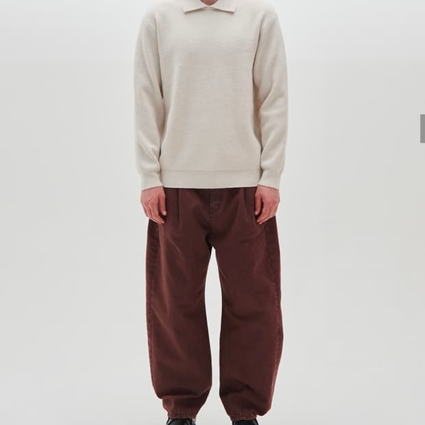 아르반 논 페이드 벌룬 데님 팬츠와인 3