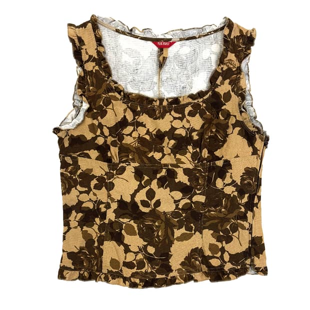 Pink House Floral Bustier Top