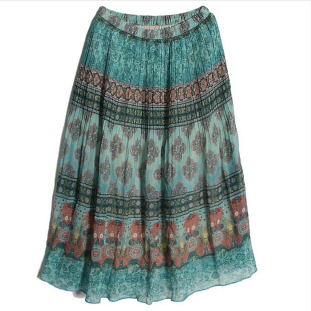 pattern chiffon skirt