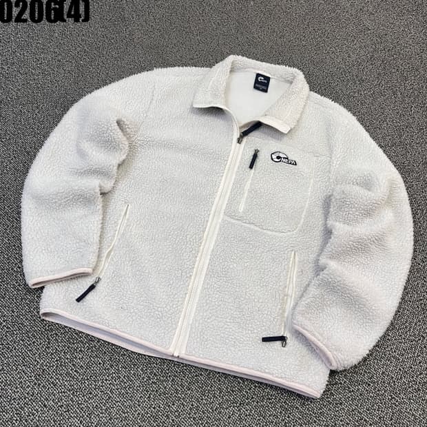 [105/XL] 네파 흰색 뽀글이 플리스 집업 자켓 0206(4)