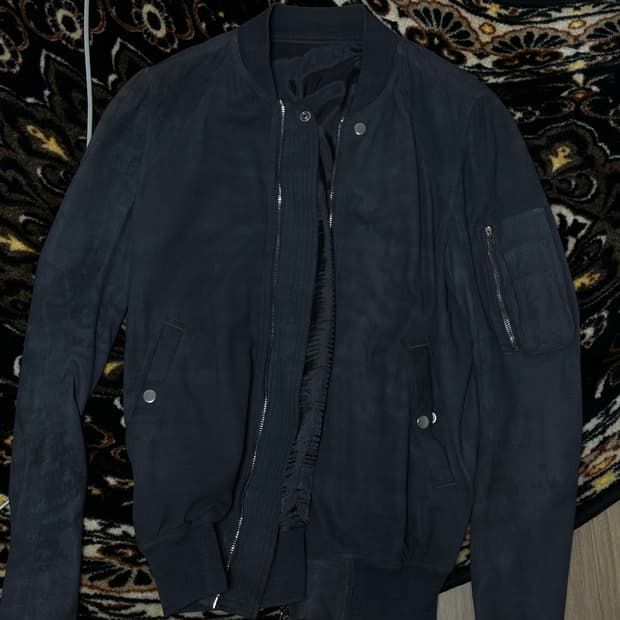 [52] Rick Owens blistered leather bomber