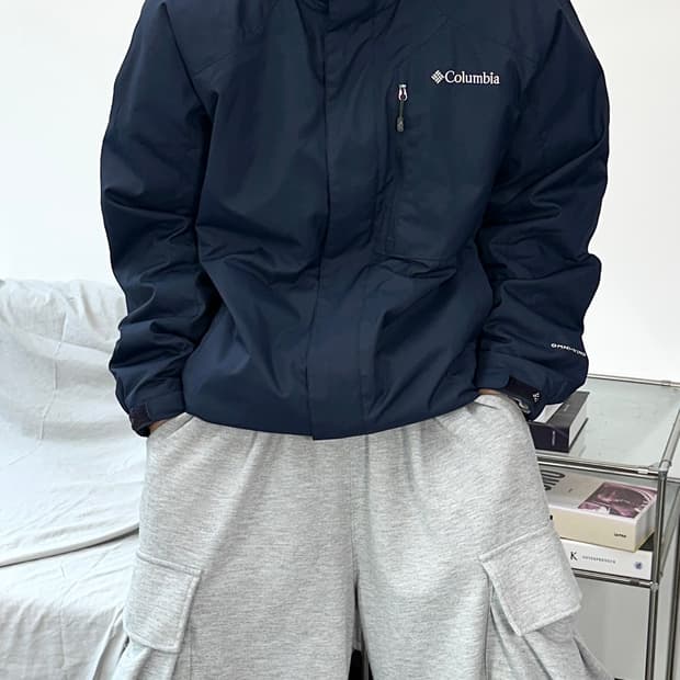 컬럼비아 네이비 바람막이 점퍼 XL