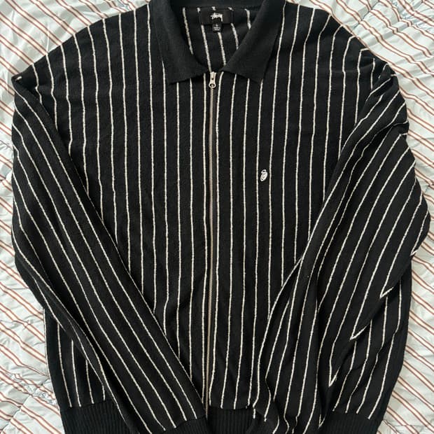 L) 스투시 라이트웨이트 스트라이프 집업