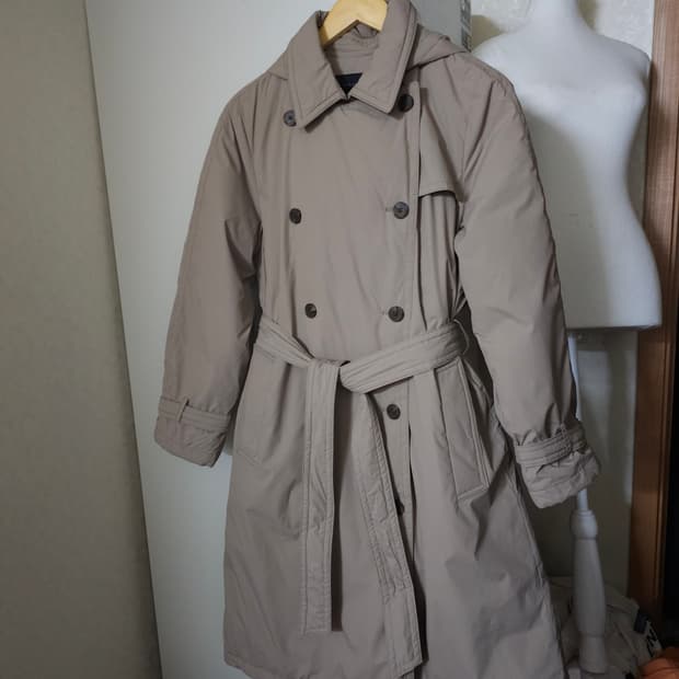 타하리 구스다운 트렌치 패딩코트