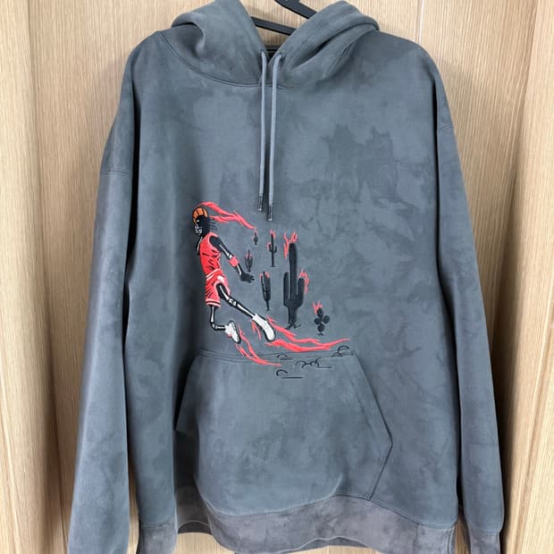 (L)조던 스캇 워싱 그레이 후드