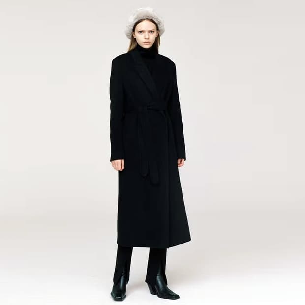 브플먼트(VPPLEMENT) 캐시 블렌드 벨티드 핸드메이드코트 55