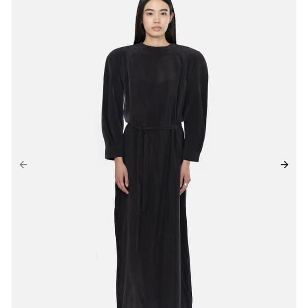 아모멘토 Cupro Raglan Dress, Black