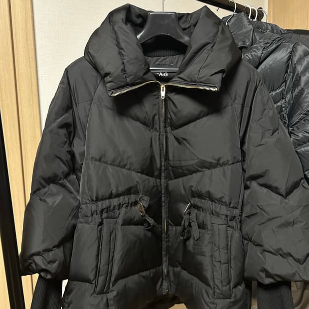 더 엣지 블랙 여성 패딩 66사이즈