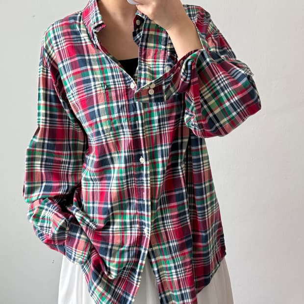 [XL] 브룩스브라더스 체크 셔츠