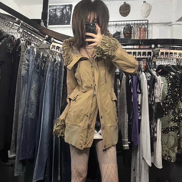 히스테릭 글래머 그런지 Y2K 투웨이 자켓