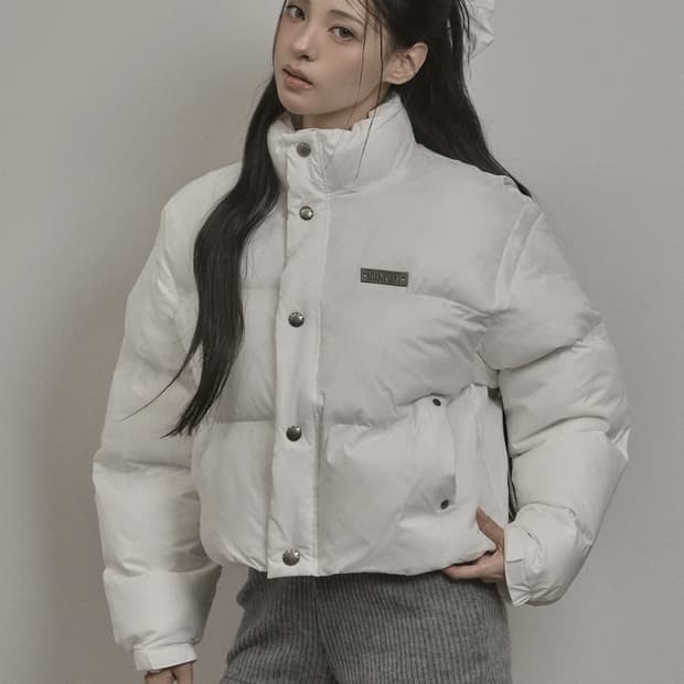 카키포인트 Stud Padded Jacket (white)