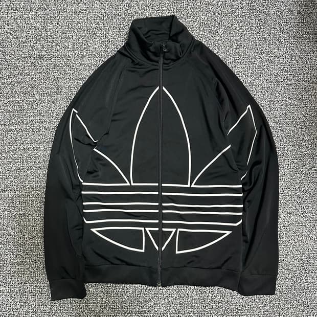 (XS추천) 아디다스 트레포일 빅 로고 트랙탑 블랙