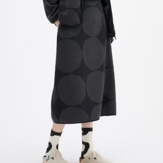 유니클로 마리메꼬 콜라보 플리스 스커트 S