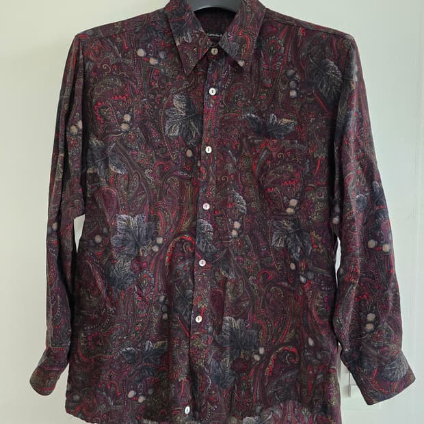 빈티지 페이즐리 셔츠 레드