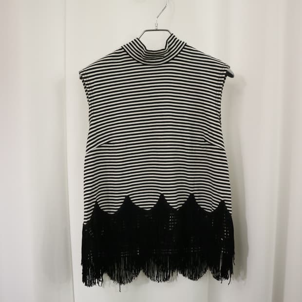 Marc Jacobs mock neck fringe top