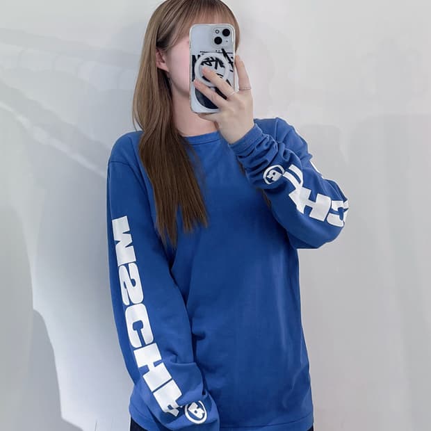 미스치프 베이비블루 사이드로고 슬리브