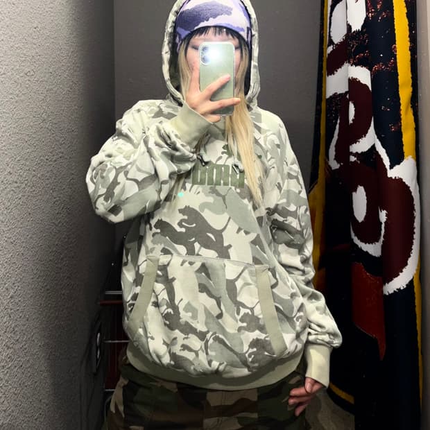 푸마 카모 후드티