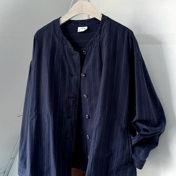 Cotton linen design shirt jacket