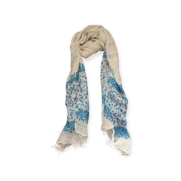 히피 블루 반짝이 스카프