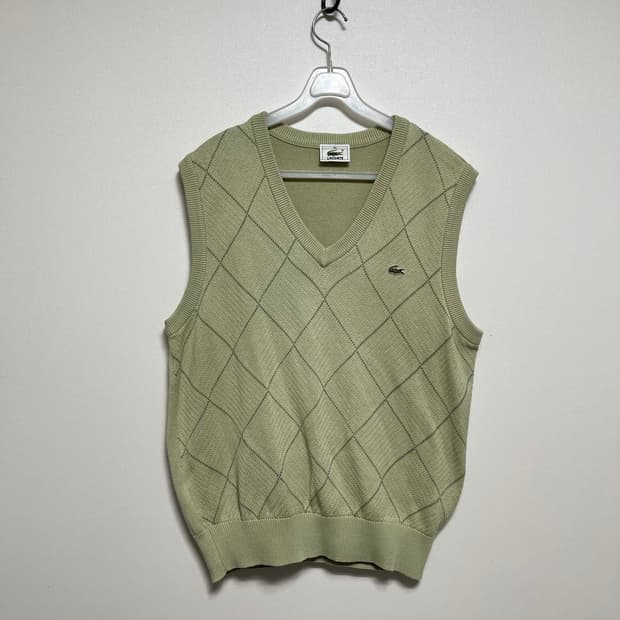 라코스테 아가일 니트 베스트 그린 95