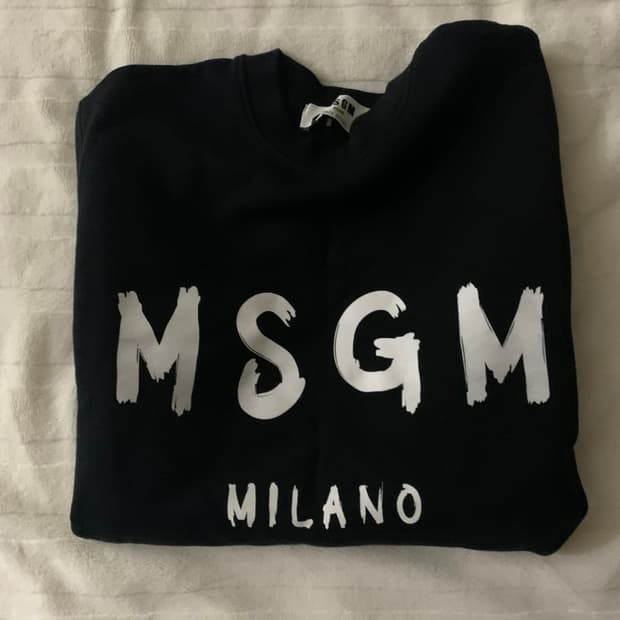 msgm 남녀공용맨투맨 블랙