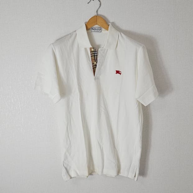 버버리 시그니처 로고 정품 반팔 카라티 폴로 피케티 L