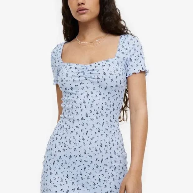 h&m lace trimmed bodycon dress 스몰사이즈 