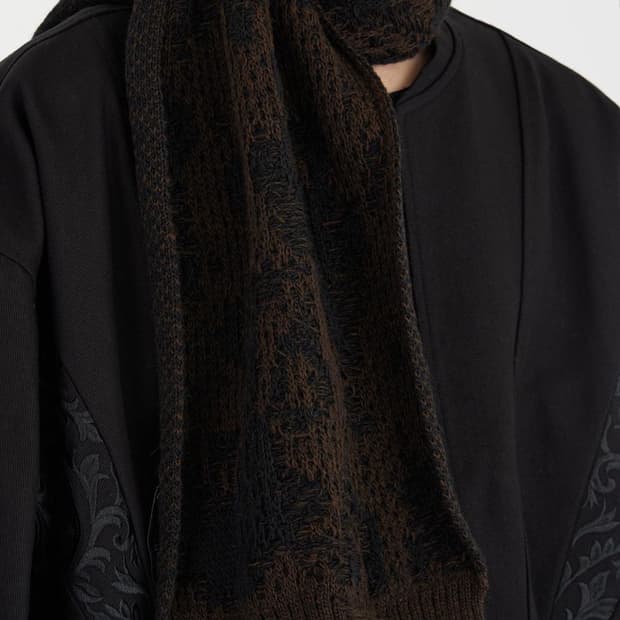 SERAPIS MARITIME / Knit Scarf Black Rust