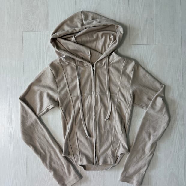 보세 크롭 후드집업