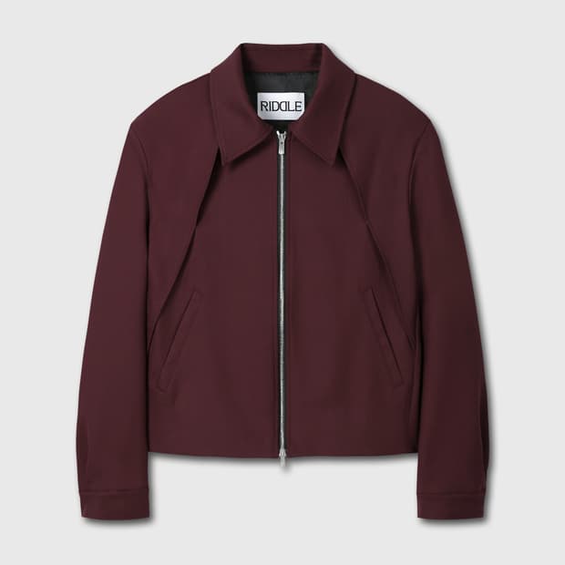 리들 riddle 크롭 울 자켓 버건디 3사이즈