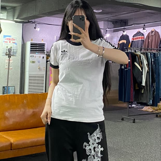 아디다스 3S 링거 반팔 티셔츠 B5437