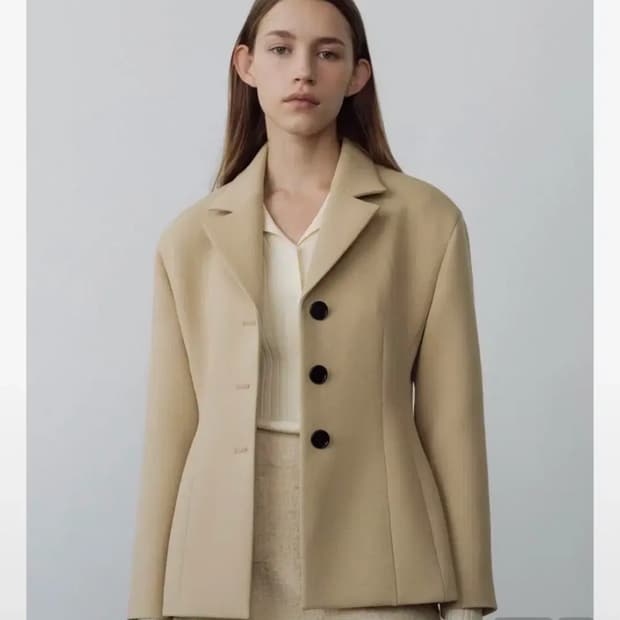 JSNY 아워글래스 울 블레이저 베이지 S