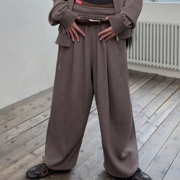 포르테나  조거팬츠 WAFFLE PIGMENT