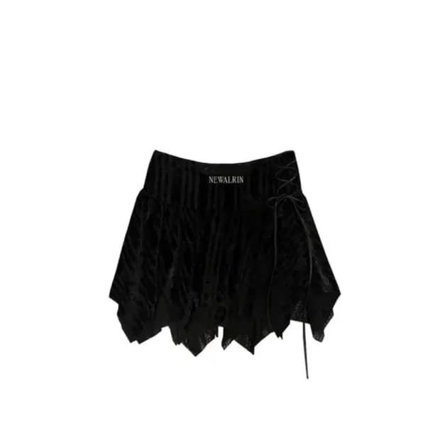 Newarlin 뉴얼린 엠블럼 벨벳 스커트 S