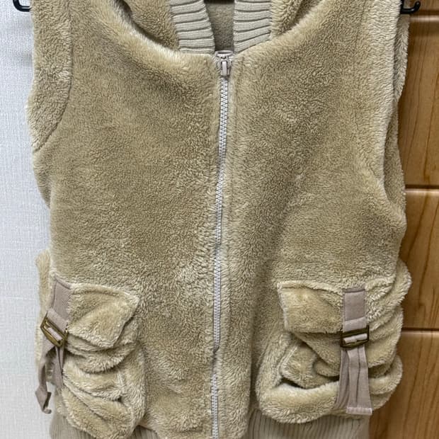 제펜빈티지)모리 퍼 베스트(포켓 디테일)