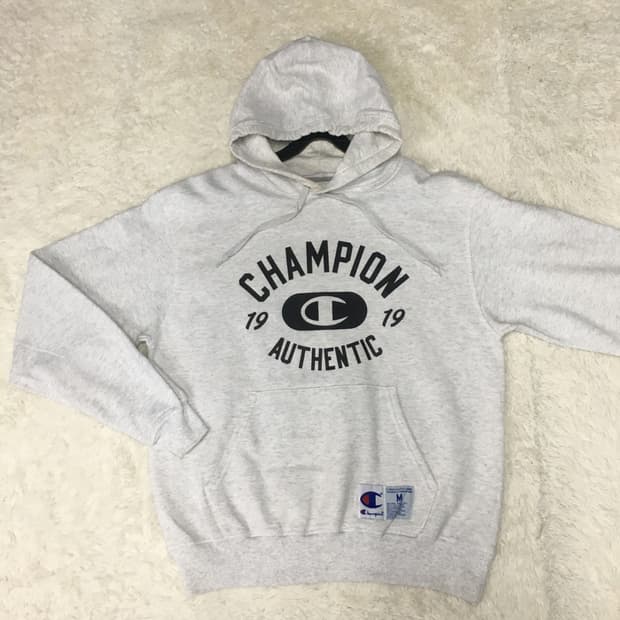챔피온 빅로고 기모 후드티  BB12