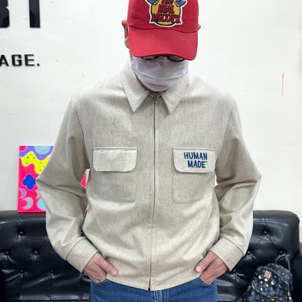 휴먼메이드 더블포켓 퓨처리스틱 수니베어 자켓 L