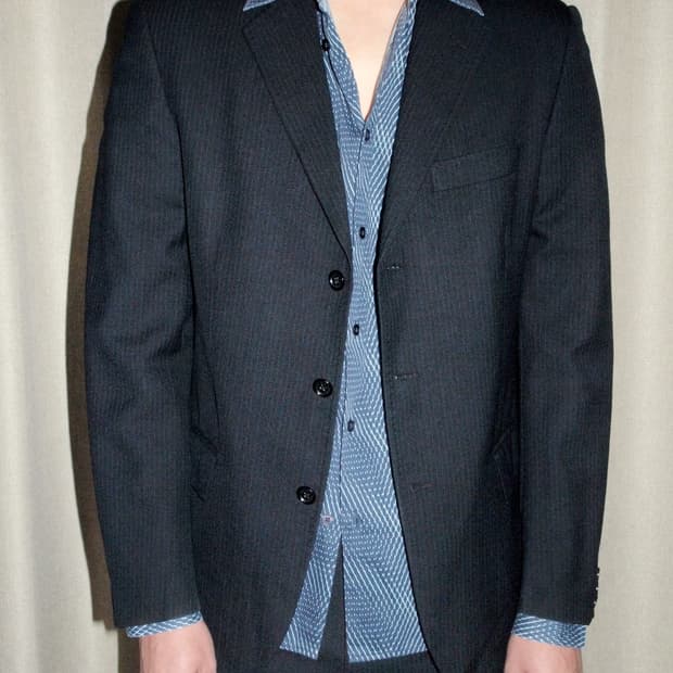 Virgin Wool Pin Stripe Jacket