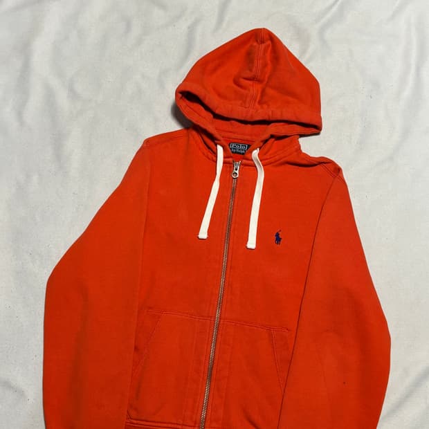 M 폴로랄프로렌 오렌지 기모 후드집업
