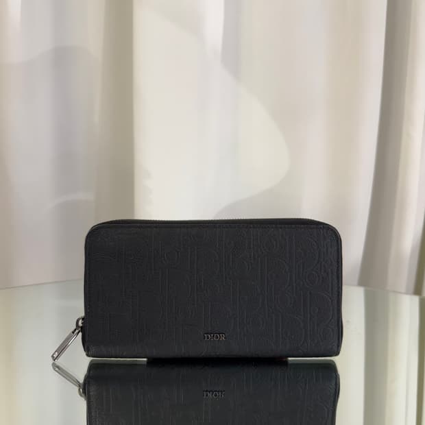 디올 그래피티 오블리크 지퍼돌이 장지갑