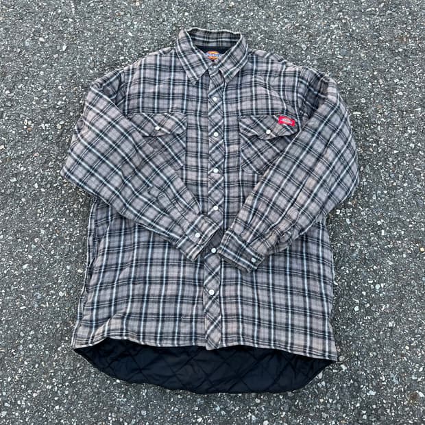 디키즈 누빔 체크셔츠