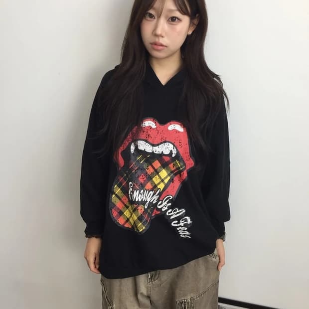 JPN FAVORI Tartan Tongue Hoodie