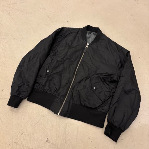 빈티지 블랙 항공 자켓